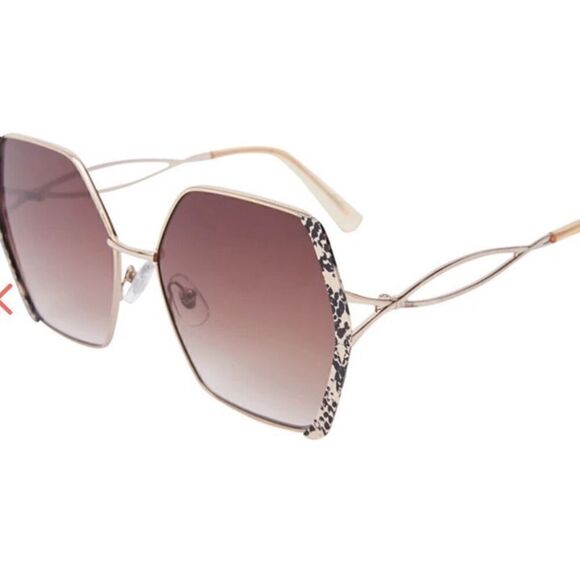 SUMMER & ROSE Funky Snake Print Sunglasses main image 5